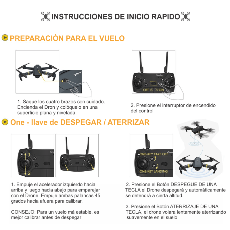 Drone Plegable Con Cámara Wifi 2.4g 998w - SOLIZA -