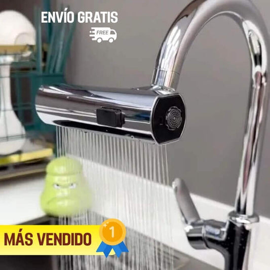 Llave Lavaplatos Cascada 360º Universal (3 en 1)