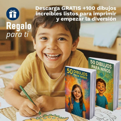 Mega Kit Creativo con Caballete Doble para Niños – 208 Piezas
