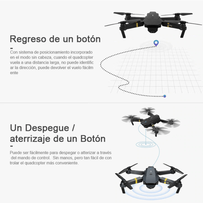 Drone Plegable Con Cámara Wifi 2.4g 998w - SOLIZA - 