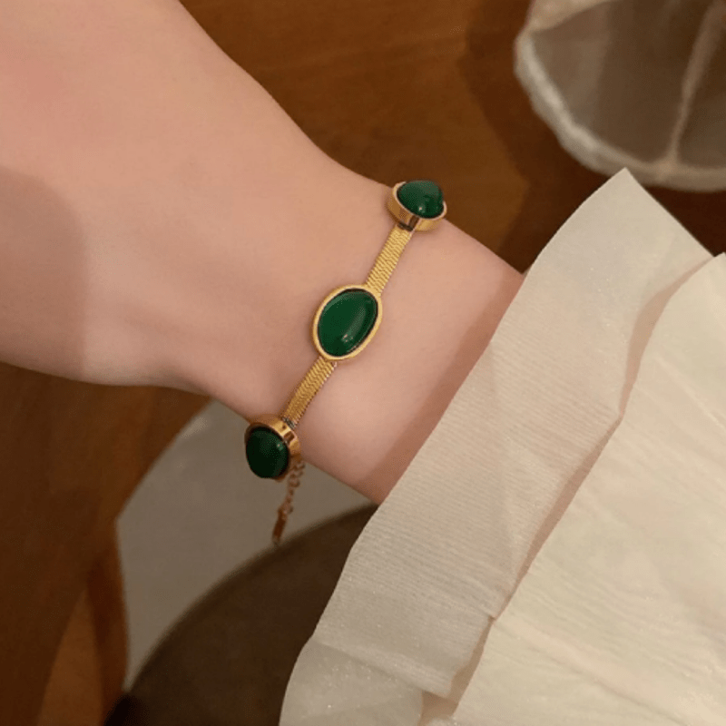 Set Collar Pendientes y Pulseras Esmeralda - SOLIZA - 