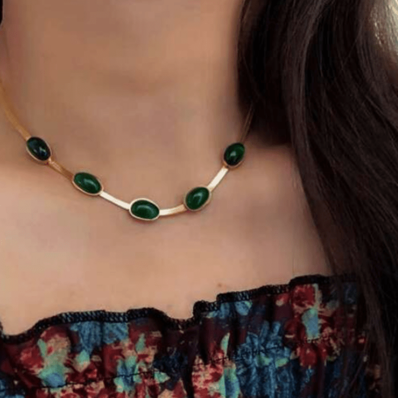 Set Collar Pendientes y Pulseras Esmeralda - SOLIZA - 