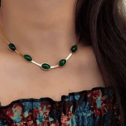 Set Collar Pendientes y Pulseras Esmeralda - SOLIZA - 