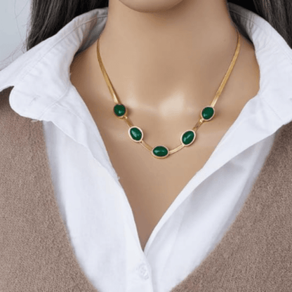 Set Collar Pendientes y Pulseras Esmeralda - SOLIZA - 