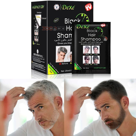 Shampoo Tinte Cero Canas Champu Negro Oc - SOLIZA - 